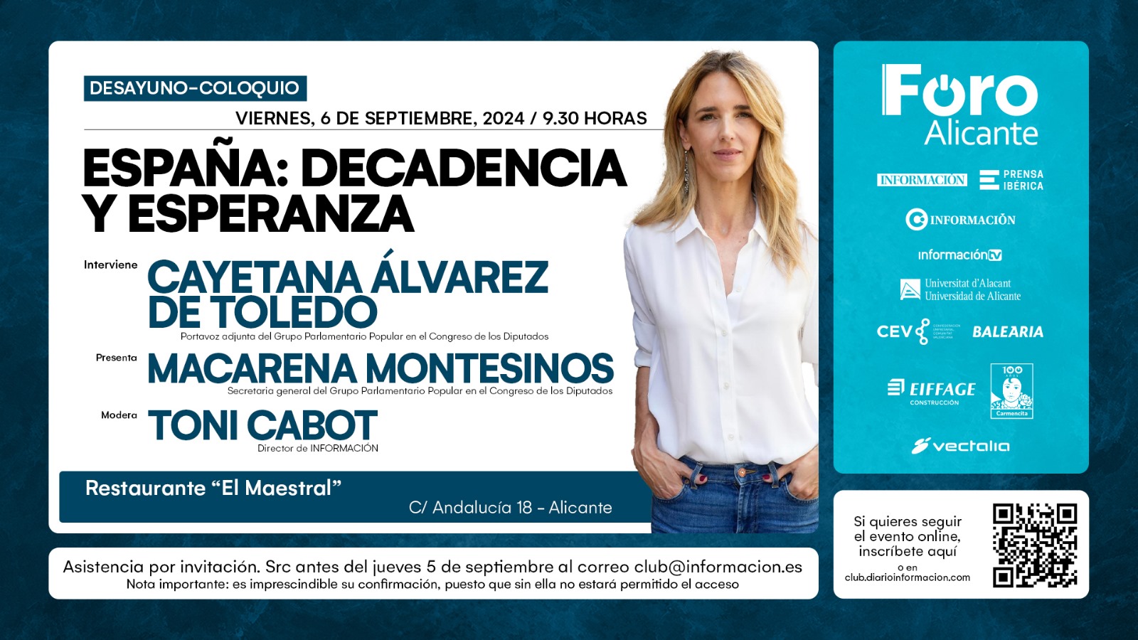 FORO ALICANTE, con Cayetana Álvarez de Toledo